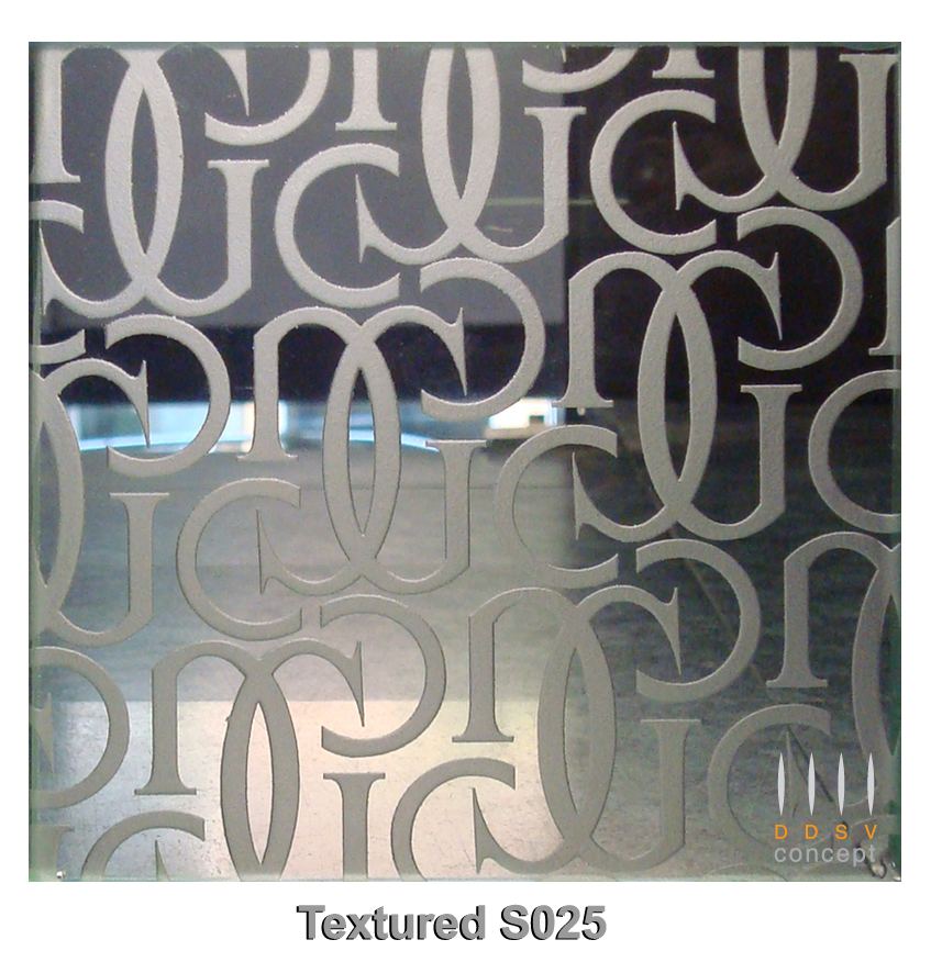 Textured Design on Clear Glass